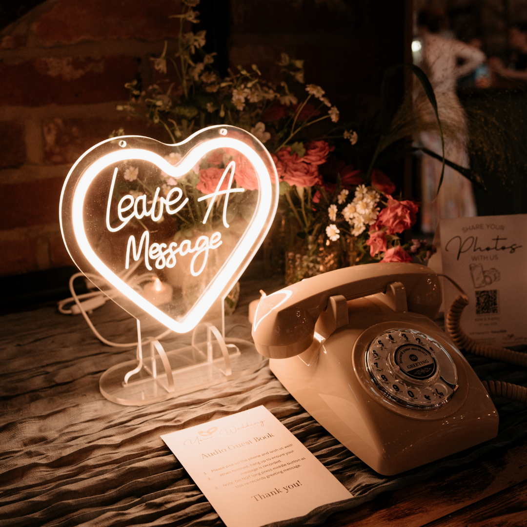 Audio Guest Book & LED "Leave A Message" Sign
